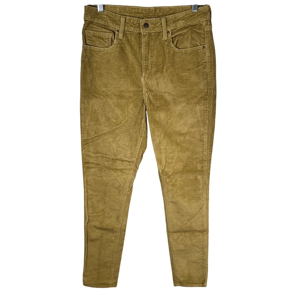 Levi‎ Strauss Mens Corduroy Pants Tan Mustard Brown 31x30 Stretch Slim
